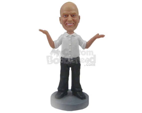 Happy Male in Formals Personalized Bobblehead Happy Male in Formals Personalized Bobblehead